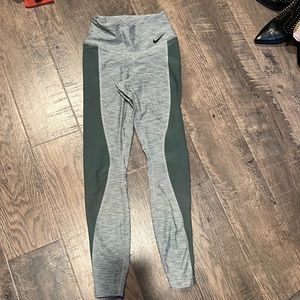 Nike Sage Green Workout Leggings with inside little pocket and heather look